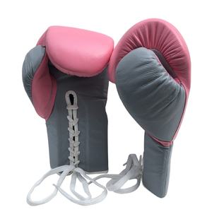 Guantes de MMA de cuero real personalizados profesionales Proveedores Premium Fabricado Equipo de boxeo con cordones ganador - Product Image 1