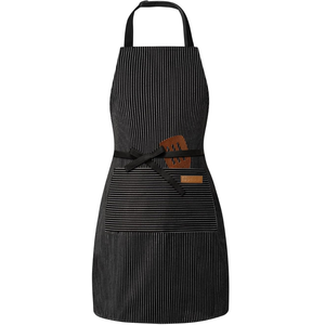 Delantales de cocina negros sexys y elegantes, impermeables de algodón o poliéster | Logotipo personalizado | Directo del fabricante | Uso en cocina y chef - Product Image 4