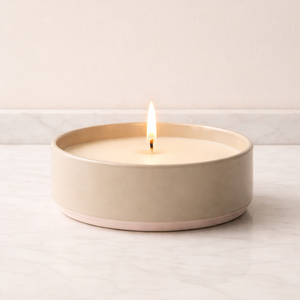 Recipiente de Cerámica para Velas con Rayas Festoneadas, Tazón Decorativo con Acabado Liso, Resistente al Calor, Duradero, Reutilizable, para una Sola Vela, Decoración del Hogar - Product Image 3