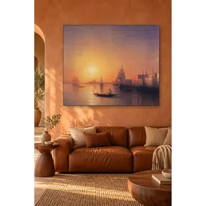 Impression sur toile du port vénitien au coucher du soleil de Fida Aivazovsky - Product Image 3