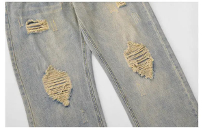 Jeans en denim ample de style streetwear personnalisé OEM, avec taille personnalisée, jeans en denim délavé pour hommes - Product Image 6