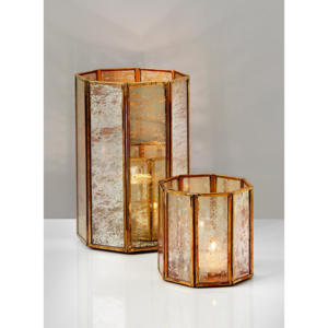 Antique Hexagon Metal <b>Candle</b> Holder Brass Frame Hanging Brass <b>Lantern</b> Mercury Crystal Glass Tea Light Holder Bronze Hurricane - Product Image 5