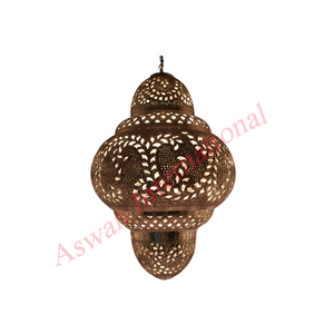 Lampe suspendue en laiton marocain traditionnelle, style classique de luxe, pour usage intérieur - Product Image 3