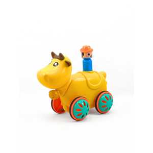 Juguete Happy Cow Push & Go para Niños Pequeños, Set de Animales de Plástico Coloridos con Movimiento - Product Image 1