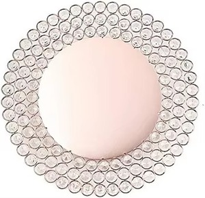 Ensemble d'assiettes de chargeur gaufrées marron design avec finition antique pour une table à manger élégante et une table de fête - Product Image 4