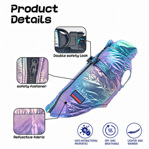 เสื้อสเวตเตอร์ถักสำหรับสัตว์เลี้ยงขนาดใหญ่เสื้อกันหนาวสุนัขสีพื้น - Product Image 5