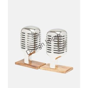 Support de téléphone portable en nickel poli avec base, objet décoratif, décoration de table de bureau, organisateur de journaux et de magazines, serre-livres, fait à la main - Product Image 1