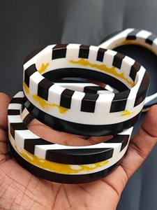 Brazaletes acrílicos de resina Irregular verde exagerado para mujer, pulseras geométricas de tendencia, joyería de fiesta - Product Image 4