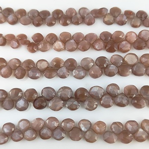 หินโมราอัญมณีธรรมชาติรูปหัวใจเหลี่ยมเพชรพลอยขนาด6มม. ลูกปัดหินอาเกตแบบหลวมสำหรับทำสร้อยคอและเครื่องประดับ - Product Image 4