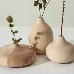 Jarrón de Boda de Madera Natural Moderno de Primera Calidad, Hecho a Mano, Ecológico, Accesorio de Decoración Floral para el Hogar, Hotel, Oficina, Interior - Product Image 1