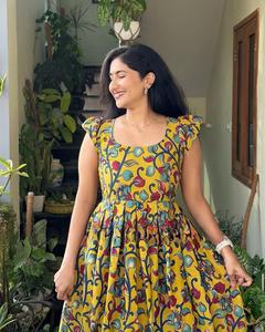 Robe longue en coton doux avec manches volantées Summer Comfort & Stunning Style - Product Image 3