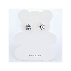 [KGD KOREA] Made in Korea High Quality Beautiful Accessories Yellow Gold Super-Lightweight Solitaire <b>Stud</b> <b>Earring</b> CZ 6mm - Product Image 2