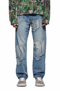 Jeans de Hombre Rectos de Alta Calidad, Personalizados, Vintage, Estilo Hip Hop, Lavado a la Piedra, Ligeros, Casuales, 100% Algodón - Product Image 5