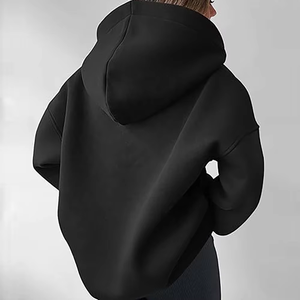 Sweatshirts à capuche pour femmes Velour Cotton Oversized V Neck Sweatshirts Long Sleeve Pullover Sweater Casual Comfy Winter Front Fall 2025 - Product Image 2