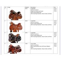 Selle de cheval anglaise western en cuir ciselé à la main, siège en daim, motif floral, tapis de cheval personnalisé en plastique/bois avec absorption des chocs