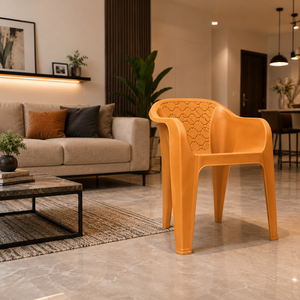 Modern Modular Plastic Manual for Ball <b>Chair</b> with Antique Design Cross Back for Living Room Dining & Apartment <b>Outdoor</b> Use - Product Image 3