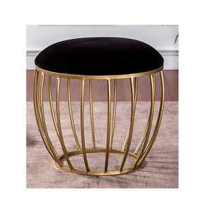 ที่วางเท้าสไตล์โมเดิร์นหุ้มหรูหราประหยัดพื้นที่ผ้ากำมะหยี่ขาโลหะสำหรับห้องนั่งเล่นที่วางเท้าเปลี่ยนแปลงได้ - Product Image 5