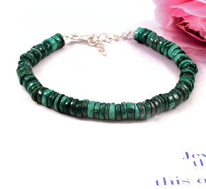 Haute qualité Malachite perles femmes Bracelet fait à la main pierres précieuses bijoux de mode exportation en gros au meilleur prix - Product Image 2