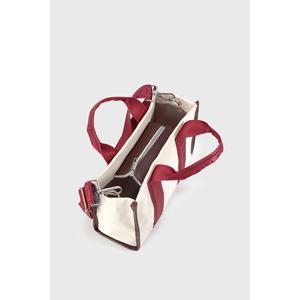 Borsa a tracolla in tela bordeaux da donna