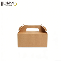 Boîte à gâteau en papier kraft écologique recyclable de qualité alimentaire avec poignée, fenêtre et gaufrage, taille personnalisable pour boulangerie et pâtisserie