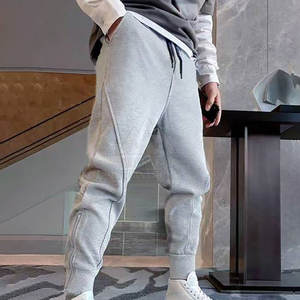 กางเกงวอร์มแบบผูกเชือกเอวสูงสำหรับผู้ชายกางเกงวอร์มแบบเรียงซ้อนกันสีพื้นสำหรับฤดูหนาว2025 - Product Image 2