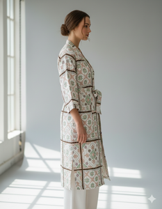 Export Quality Cotton Kantha Handmade Reversible Women's Long Kantha Kimono For Sale at Factory - Product Image 3