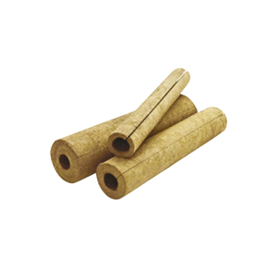 Aislamiento caliente de 50mm de espesor Garantía de un año Lana mineral Color amarillo claro Sección de tubería de lana de roca prefabricada - Product Image 5