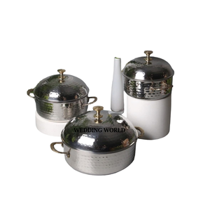 Hammered Stainless Steel Hotpot <b>Mirror</b> Polished <b>Tabletop</b> Casserole Stainless Steel Cover Customized Size Fancy New Food Warmer - Product Image 1