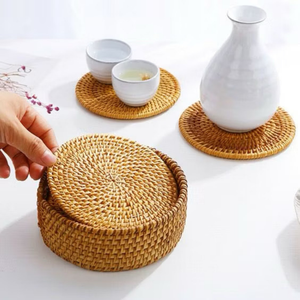 Meilleur sous-verre écologique en rotin naturel napperon classique jacinthe d'eau en bambou Vaisselle de restaurant du Vietnam en gros - Product Image 4