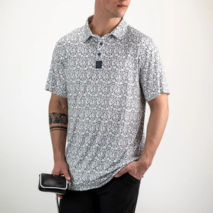 OEM diseño sólido de punto de golf para camisas rendimiento de lujo de alta calidad con impresión de transferencia de calor para los hombres - Product Image 5