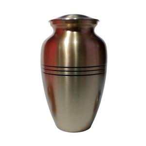 Urnas de cremación para adultos de latón de alta calidad con forro de oro negro y urnas funerarias de metal con acabado de peltre para cenizas humanas - Product Image 3