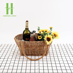 Handmade Scalloped <b>Wicker</b> Rattan Bags For Easter Decorations, Folding Storage Box jiahao, Storage Boxes & Bins, <b>Laundry</b> <b>Baskets</b> - Product Image 3