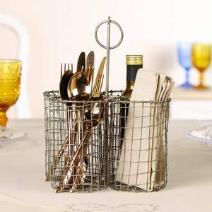 Unique Iron Cutlery Holder For Designer <b>Kitchen</b> <b>Accessories</b> Adding Distinctive Storage Element To Countertop - Product Image 6