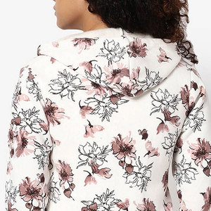 Moda de gran tamaño mujeres sudaderas con capucha logotipo personalizado-color 100% algodón polar mujeres anti-pilling transpirable sudaderas con capucha para mujer - Product Image 6
