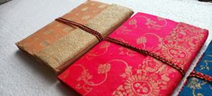 Diario hecho a mano de brocado de seda étnica con Cuaderno decorativo con cierre de corbata para escribir y regalar - Product Image 3