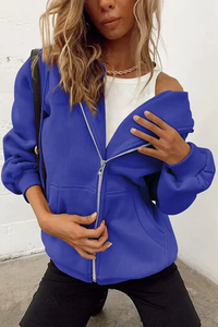 Sudaderas de gran tamaño para mujer, sudaderas con capucha, suéteres de lana, manga larga con bolsillos, trajes de otoño e invierno, ropa Y2k - Product Image 4