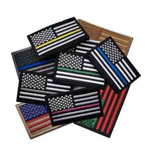 Patch brodé de drapeau américain durable de haute qualité Badge de drapeau américain pour vestes uniformes chapeaux vêtements accessoires-tissu thermocollant - Product Image 1