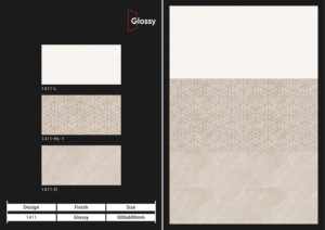 Carreaux muraux en céramique 300x600mm, style mural, pour salle de bain et cuisine, finition brillante ou mate, texture effet sucre, design mural intérieur luxueux - Product Image 4