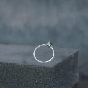 Handmade Pear Moss Agate Ring 925 Sterling Silver Boho Jewelry Unique Gemstone Ring Elegant Gift For Women - Product Image 3