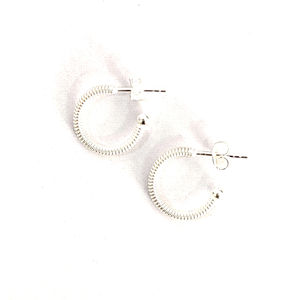 Classic Trendy Religious 2.1 Gram Gold Plated <b>Silver</b> <b>Studs</b> Earrings GIA Certified for Weddings Parties Hoop Style Pearl Diamond - Product Image 1