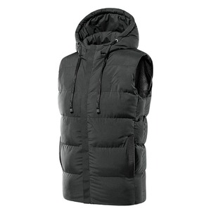 Gilet tactique matelassé sans manches unisexe à col montant et poches latérales Logo personnalisé Gilet tactique matelassé de coupe régulière pour hommes pour l'hiver - Product Image 5