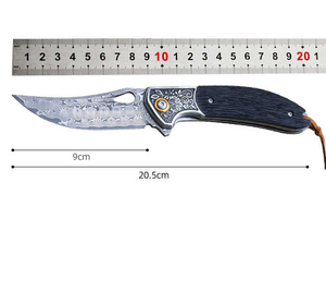 Damascus Fixed Blade Knife with Wood Handle Damascus Steel Pocket Knife for <b>Camping</b> Survival OEM - Product Image 2