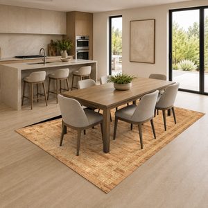 Tapis de salon en chenille antidérapant, imprimé numériquement, motif médaillon traditionnel rouge bordeaux, lavable en machine, vente en gros RUGS DEPOT LXDP-0069 - Product Image 4
