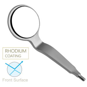 Miroir buccal dentaire manuel double face en acier inoxydable, outil d'examen oral à double réflexion, anti-buée, réutilisable, autoclavable - Product Image 2