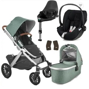 Thiết kế mới nhất cho 2023 New uppababy vistas V2 Xe đẩy Emmett màu xanh lá cây Melange - Product Image 1