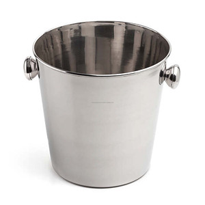 Cubo de champán de 4 litros, Enfriador de vino de hielo de acero inoxidable galvanizado con asas para decoración del hogar y bar - Product Image 1