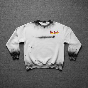 Sudadera de Hombre de Primera Calidad con Cuello Redondo y Efecto Spray, Sudadera Holgada de Gran Tamaño con Logotipo Bordado Personalizado, Sudadera con Capucha de Algodón para Hombre - Product Image 4