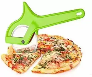 Bless International Pizza Cutter Wheel Cortador de pizza ergonómico Fácil de limpiar Herramienta de cocina esencial 9 pulgadas Verde