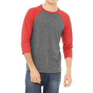 เสื้อยืดคอกลมสำหรับใส่เล่นกีฬาออกแบบอย่างมืออาชีพเสื้อยืดเบสบอลพิมพ์โลโก้ดิจิตอล - Product Image 1