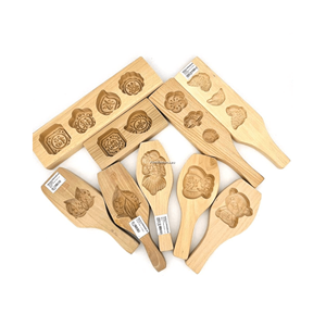 Wooden Mid-autumn Festival Mooncake <b>Mold</b> <b>Cookies</b> <b>Mold</b> 3D Flower Fondant Mooncake Baking Mould Tools Handmade Soap <b>Molds</b> - Product Image 4